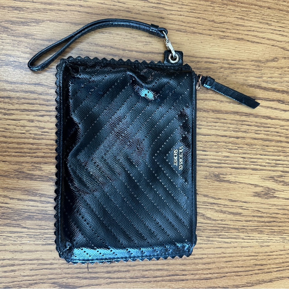 Victoria's Secret Shiny Black Wristlet